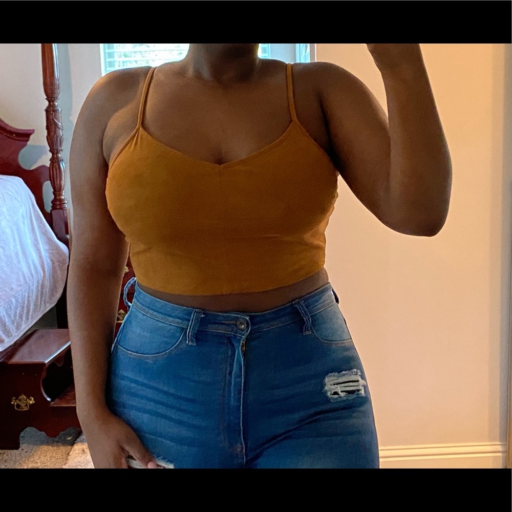 FOREVER 21 Suede Crop Top